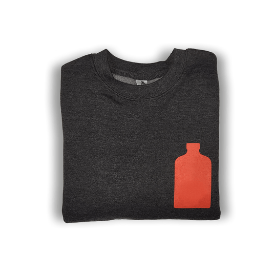 Capsaicin Crewneck Front View: The Red "The Hot Sauce Co." Logo for Hot Sauce Enthusiasts | Fresh Comfy Sweater